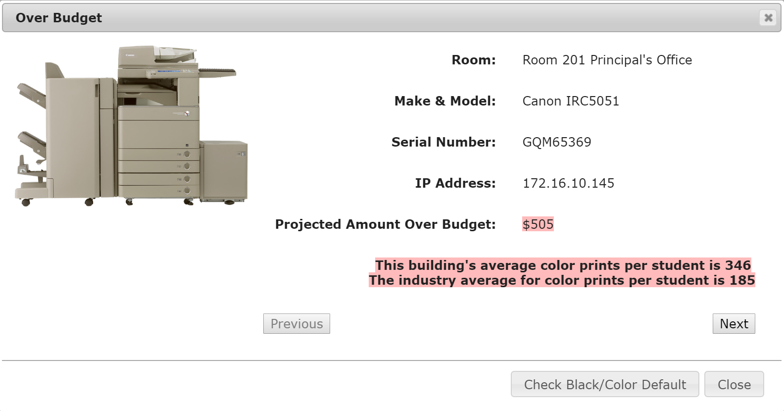 SPC STARDoc lets you know when overbudget